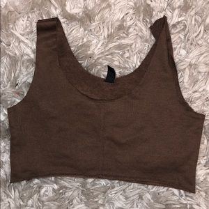 Brown Crop Top